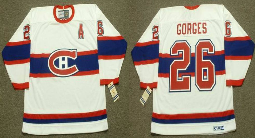 2019 Men Montreal Canadiens 26 Gorges White CCM NHL jerseys